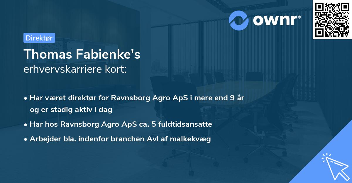 Thomas Fabienke's erhvervskarriere kort