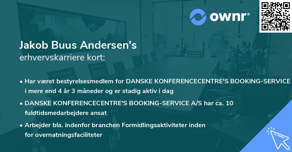 Jakob Buus Andersen's erhvervskarriere kort