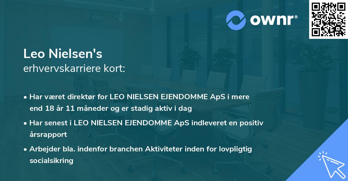 Leo Nielsen's erhvervskarriere kort
