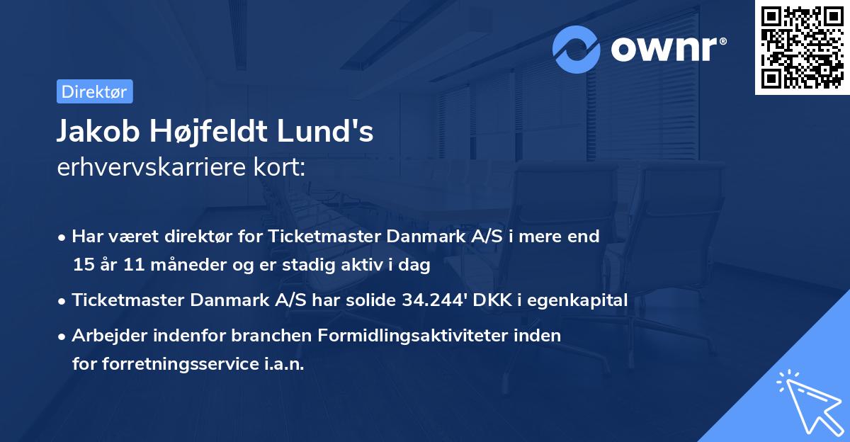 Jakob Højfeldt Lund's erhvervskarriere kort