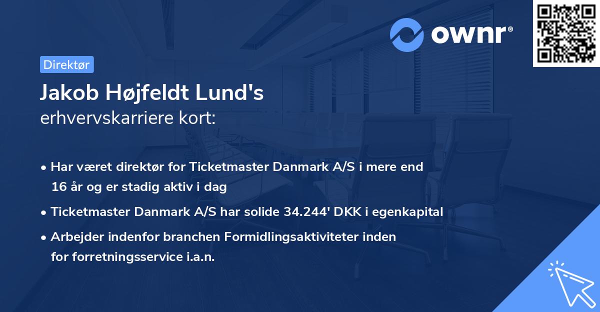 Jakob Højfeldt Lund's erhvervskarriere kort