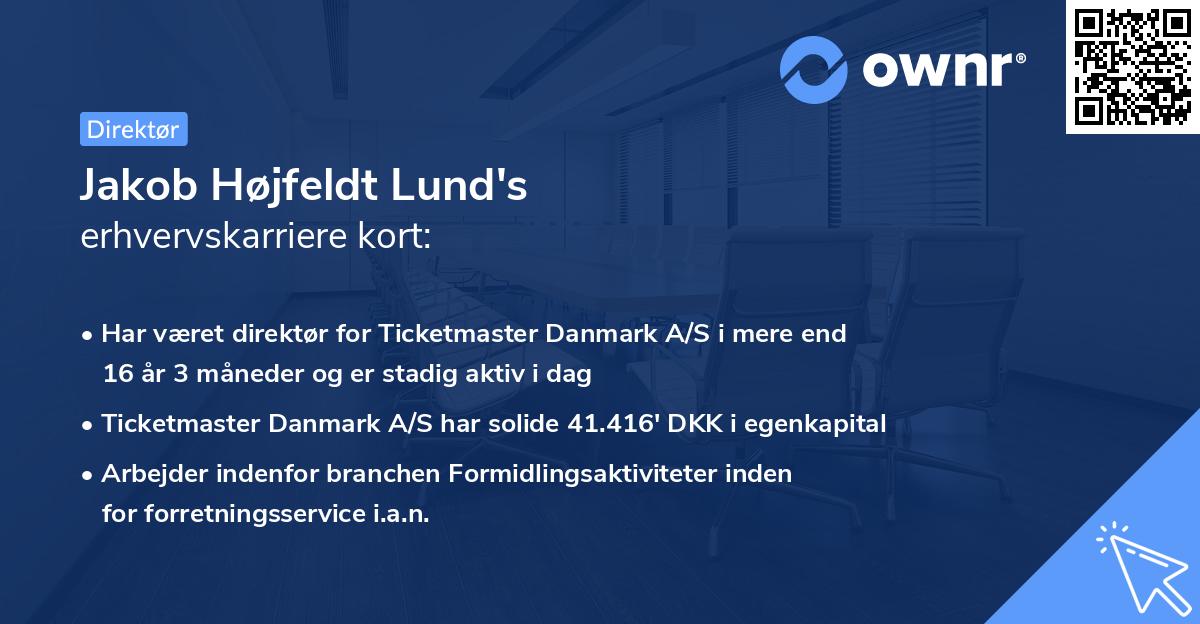 Jakob Højfeldt Lund's erhvervskarriere kort