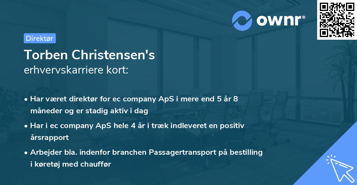 Torben Christensen's erhvervskarriere kort