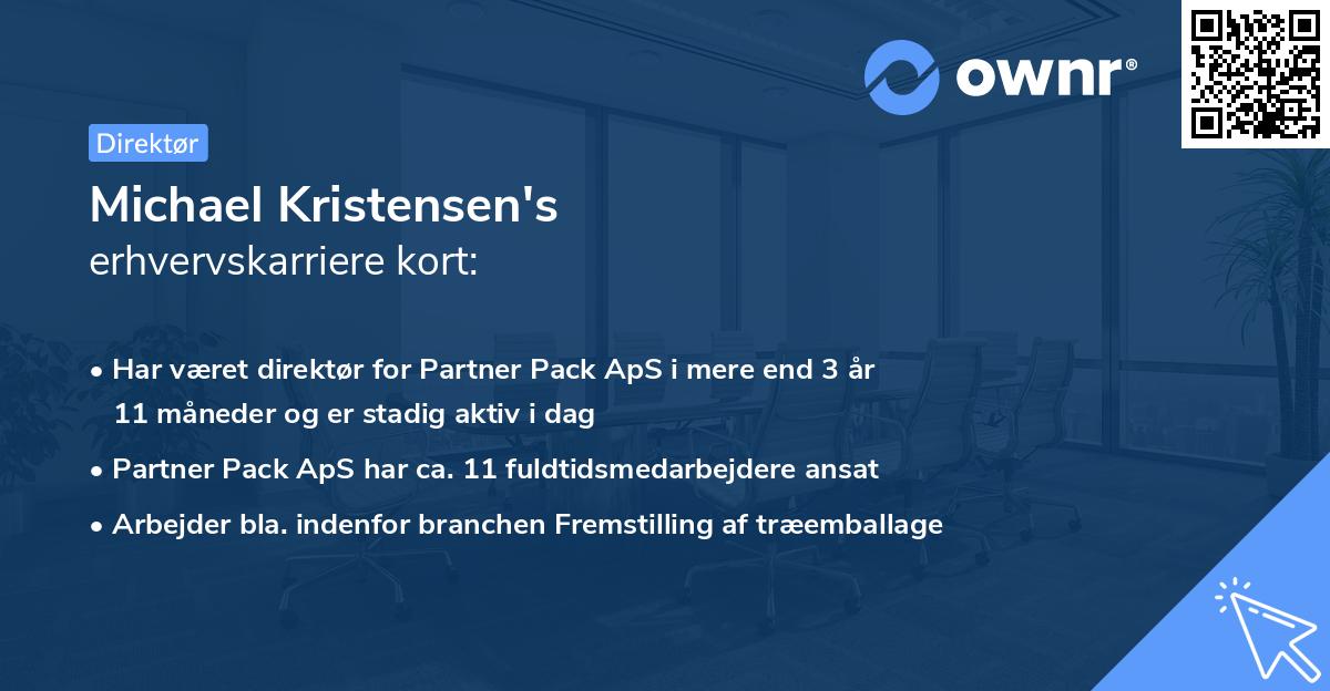 Michael Kristensen's erhvervskarriere kort