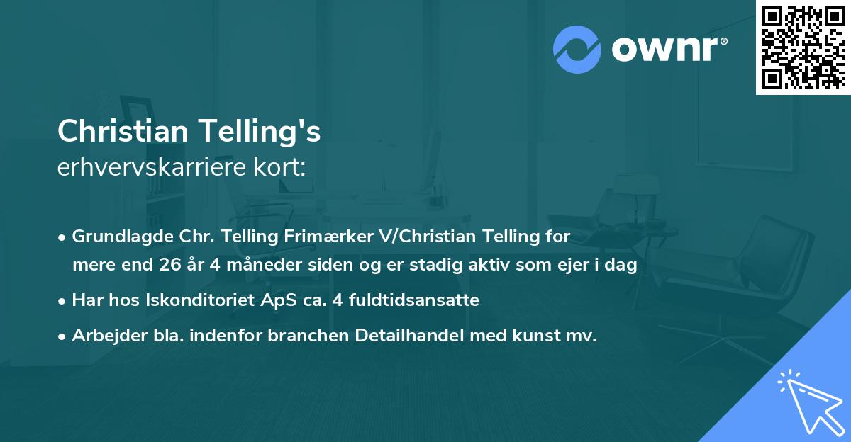 Christian Telling's erhvervskarriere kort