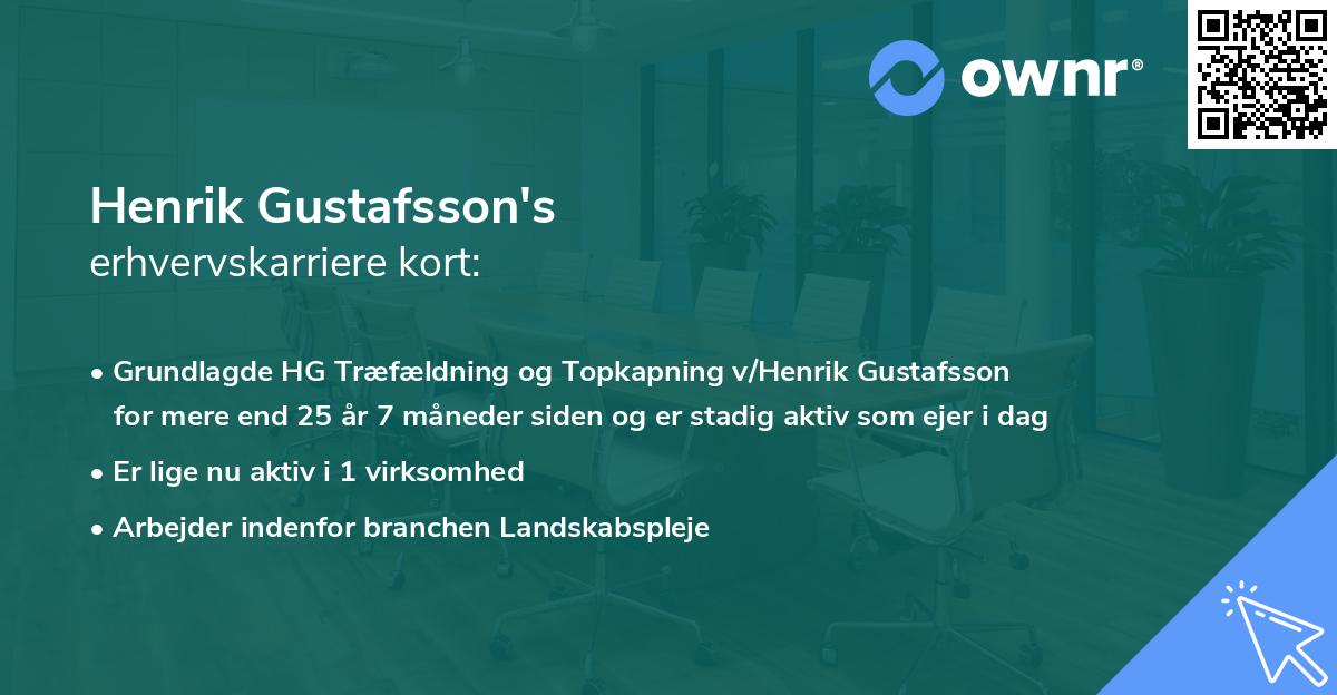 Henrik Gustafsson's erhvervskarriere kort