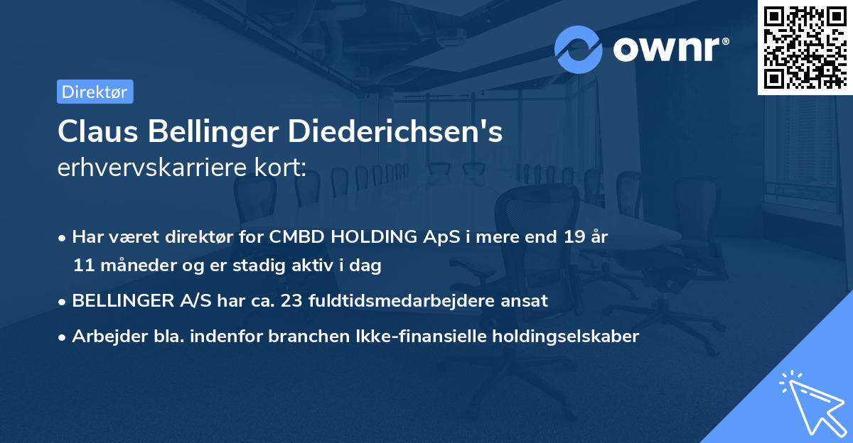 Claus Bellinger Diederichsen's erhvervskarriere kort