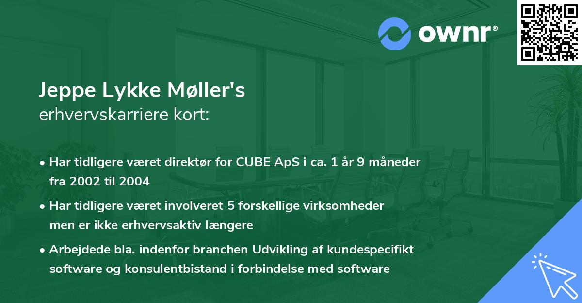 Jeppe Lykke Møller's erhvervskarriere kort