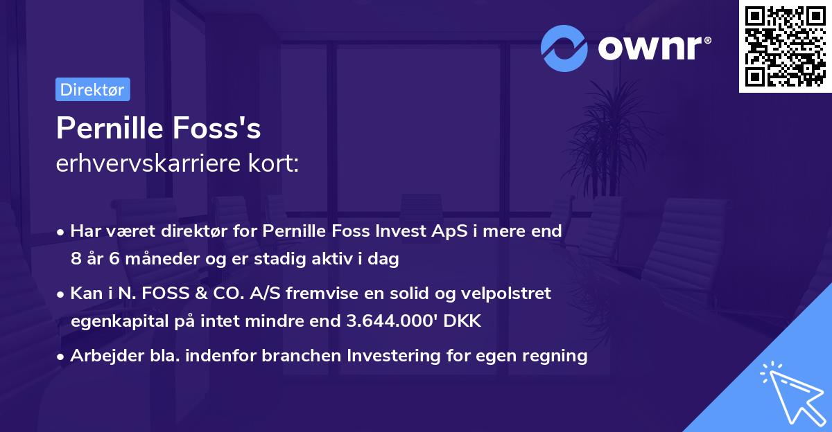 Pernille Foss's erhvervskarriere kort
