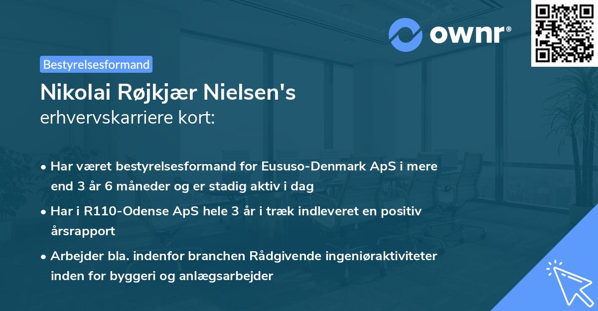 Nikolai Røjkjær Nielsen's erhvervskarriere kort