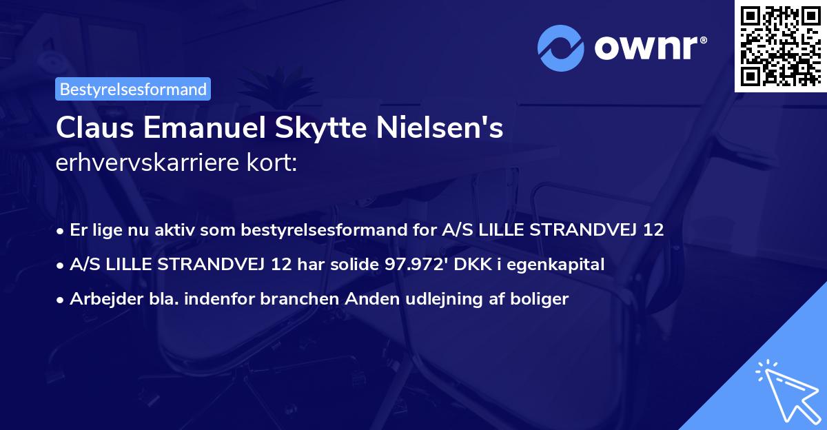 Claus Emanuel Skytte Nielsen's erhvervskarriere kort