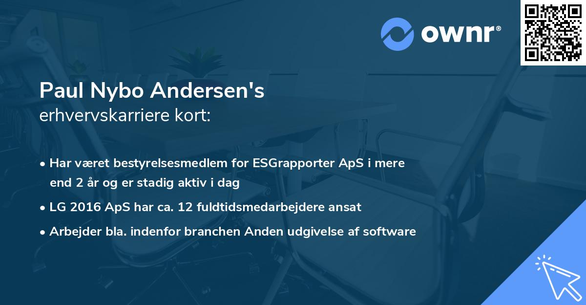 Paul Nybo Andersen's erhvervskarriere kort