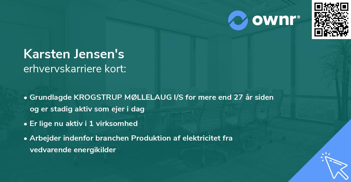 Karsten Jensen's erhvervskarriere kort