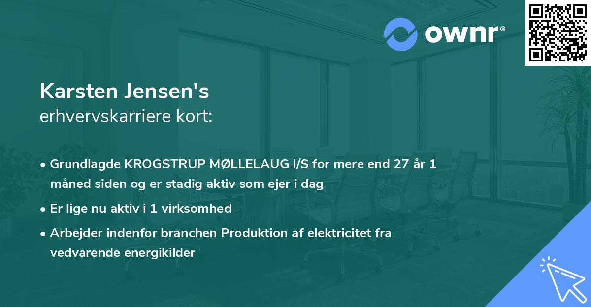 Karsten Jensen's erhvervskarriere kort