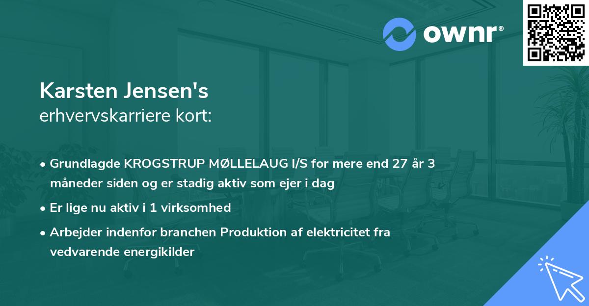 Karsten Jensen's erhvervskarriere kort