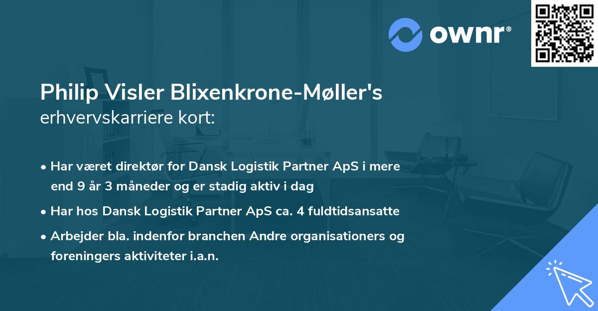 Philip Visler Blixenkrone-Møller's erhvervskarriere kort