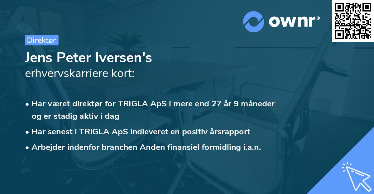 Jens Peter Iversen's erhvervskarriere kort