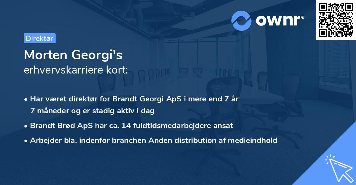 Morten Georgi's erhvervskarriere kort