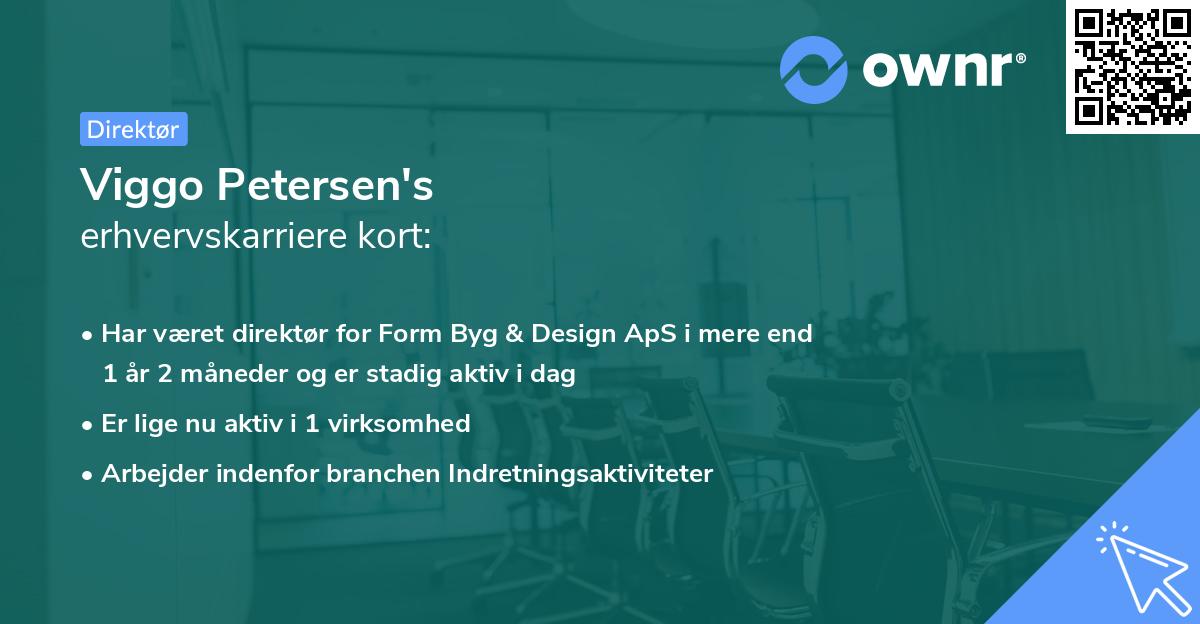 Viggo Petersen's erhvervskarriere kort