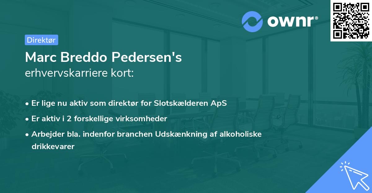 Marc Breddo Pedersen's erhvervskarriere kort