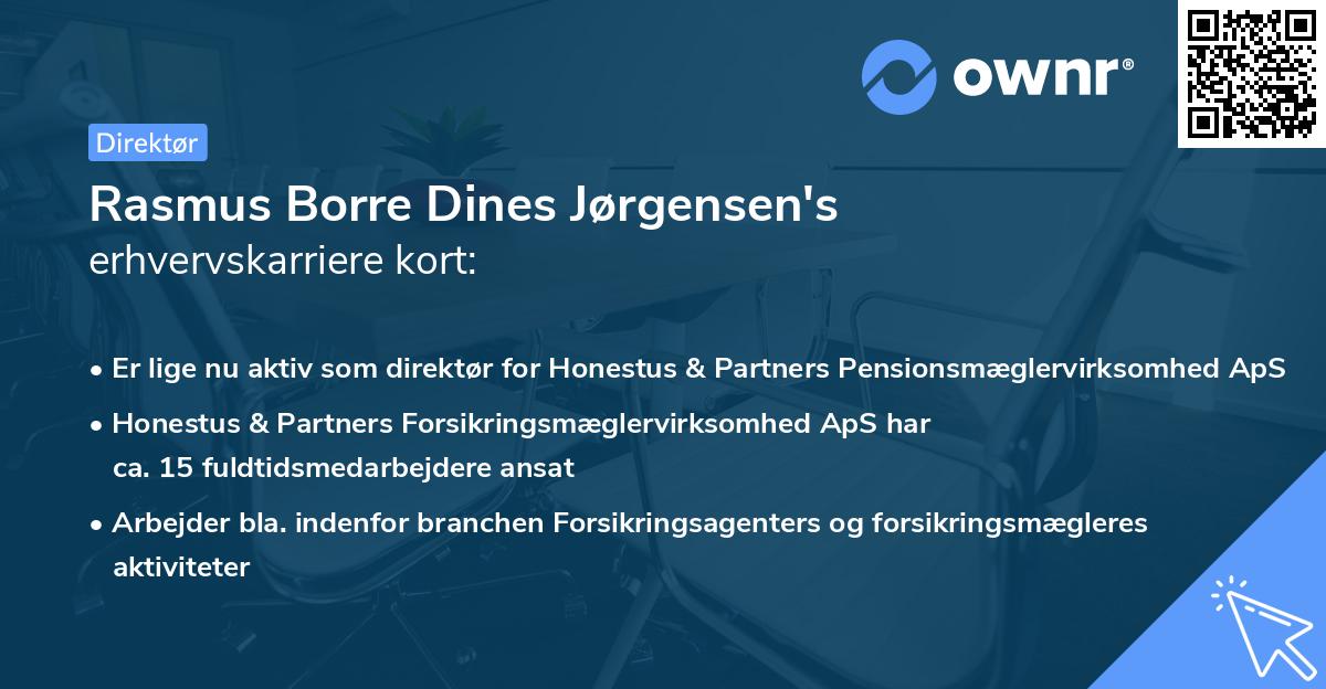 Rasmus Borre Dines Jørgensen's erhvervskarriere kort