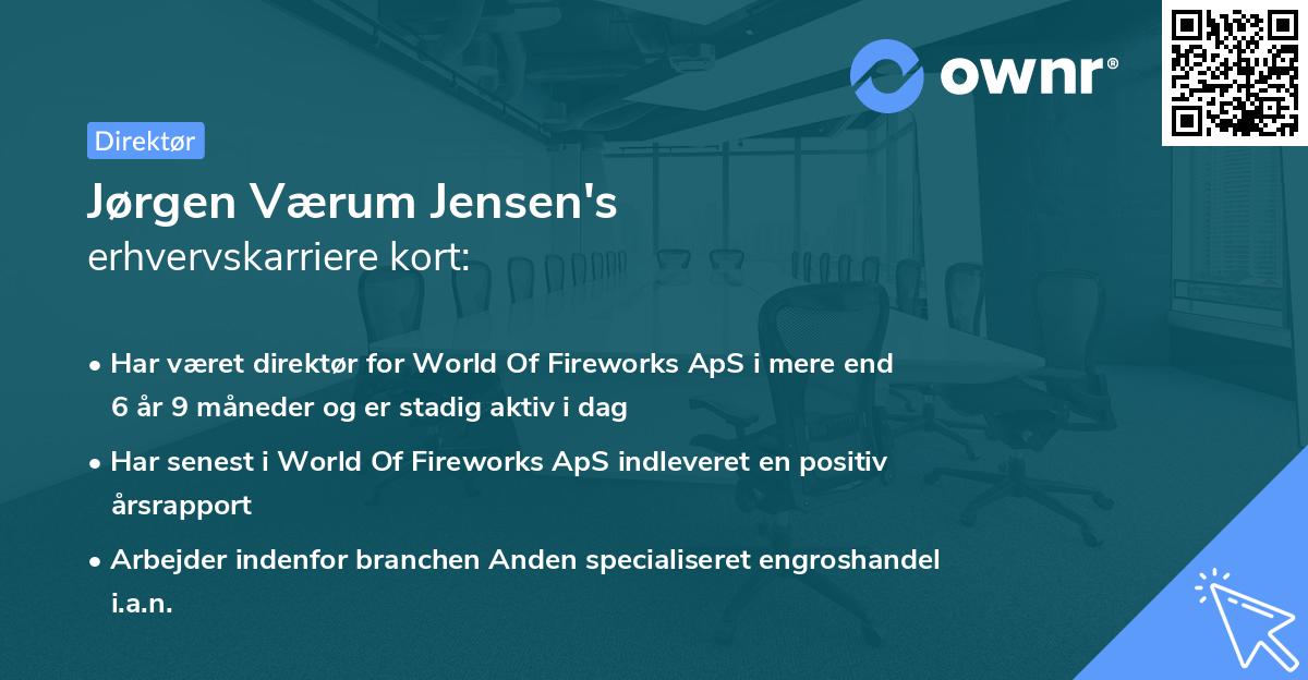 Jørgen Værum Jensen's erhvervskarriere kort