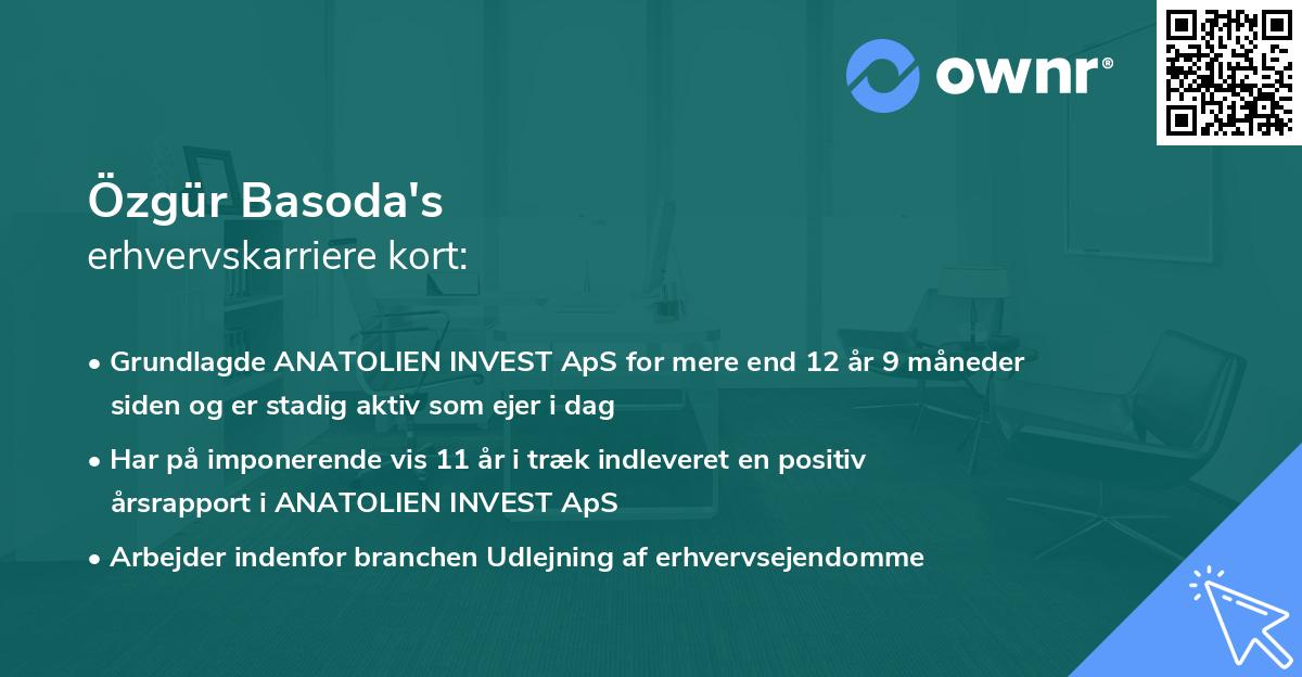 Özgür Basoda's erhvervskarriere kort