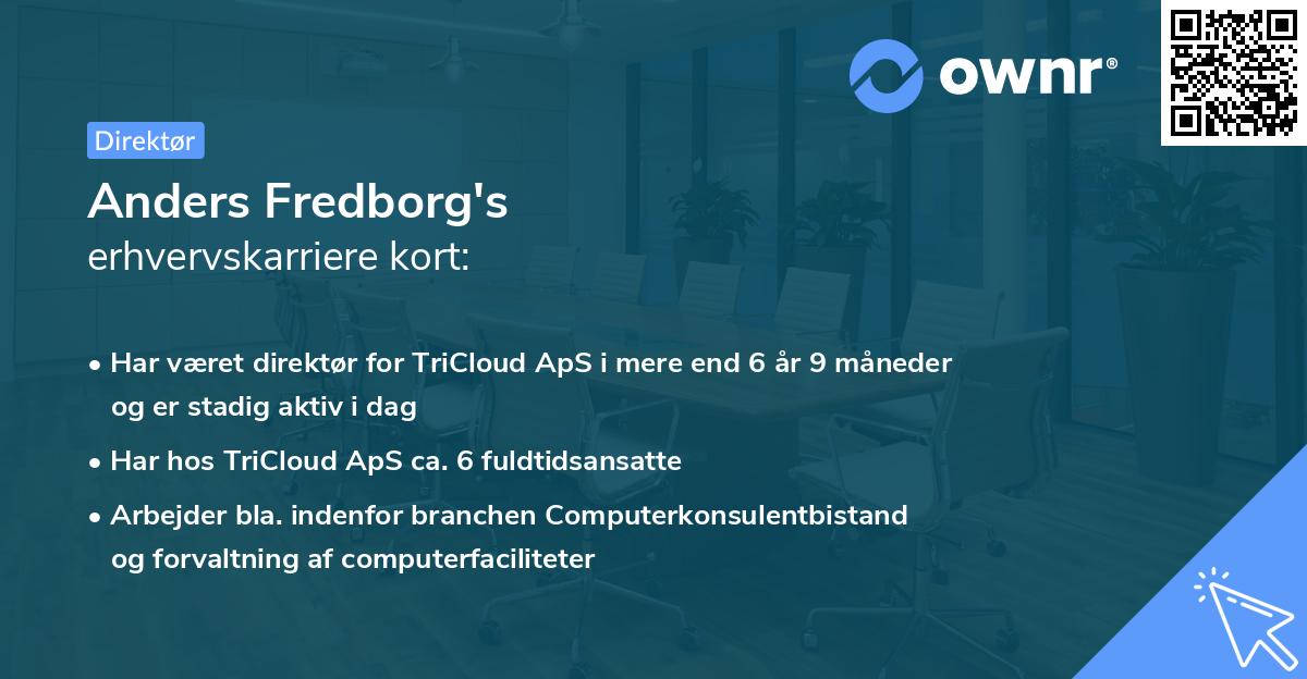 Anders Fredborg's erhvervskarriere kort