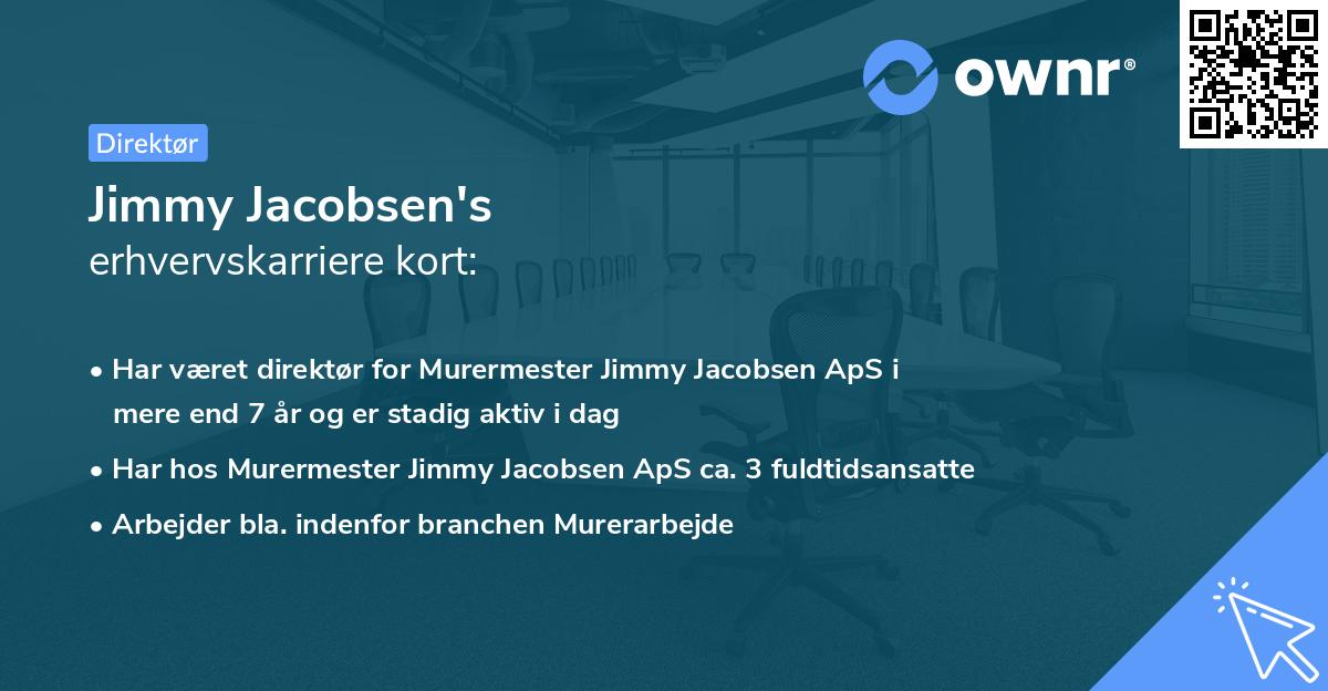 Jimmy Jacobsen's erhvervskarriere kort