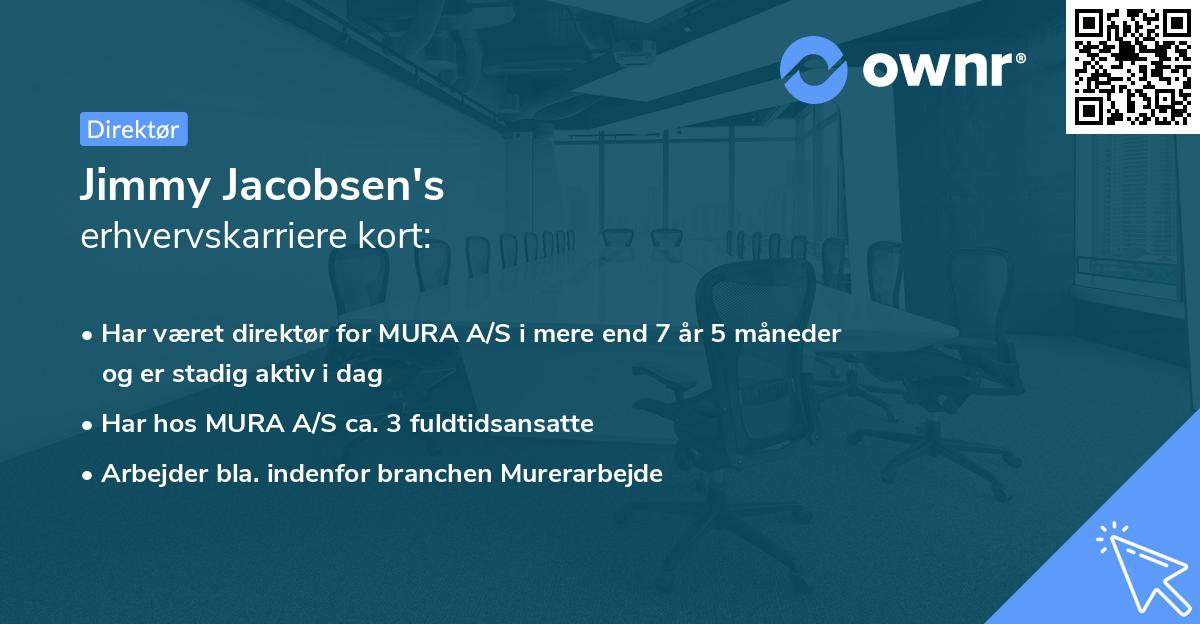 Jimmy Jacobsen's erhvervskarriere kort