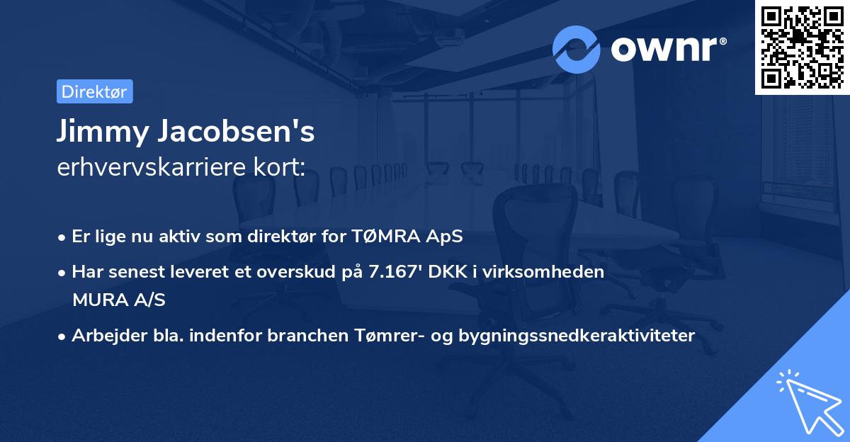 Jimmy Jacobsen's erhvervskarriere kort