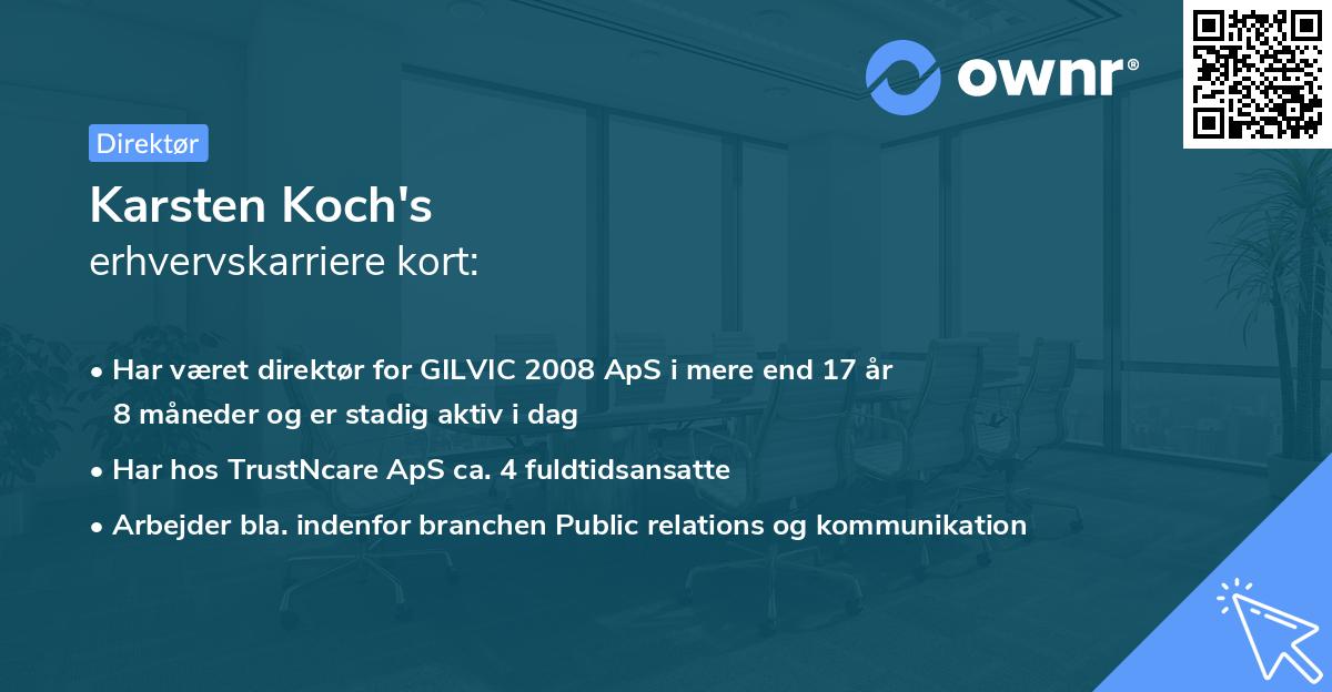 Karsten Koch's erhvervskarriere kort