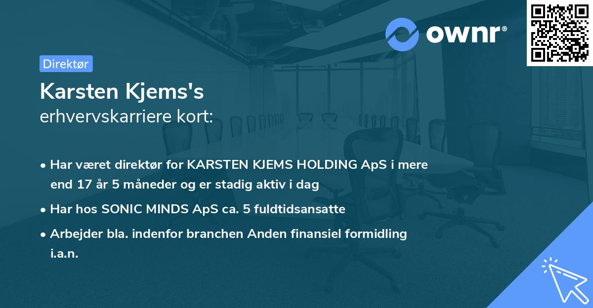 Karsten Kjems's erhvervskarriere kort