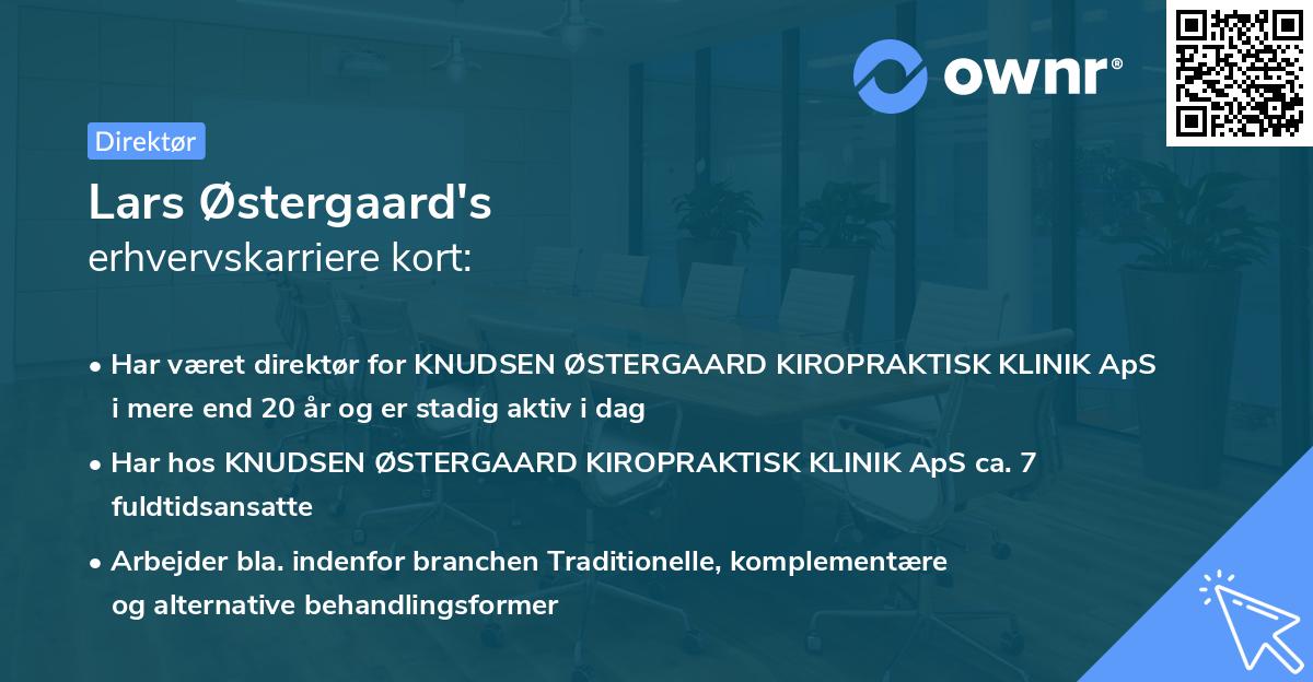 Lars Østergaard's erhvervskarriere kort