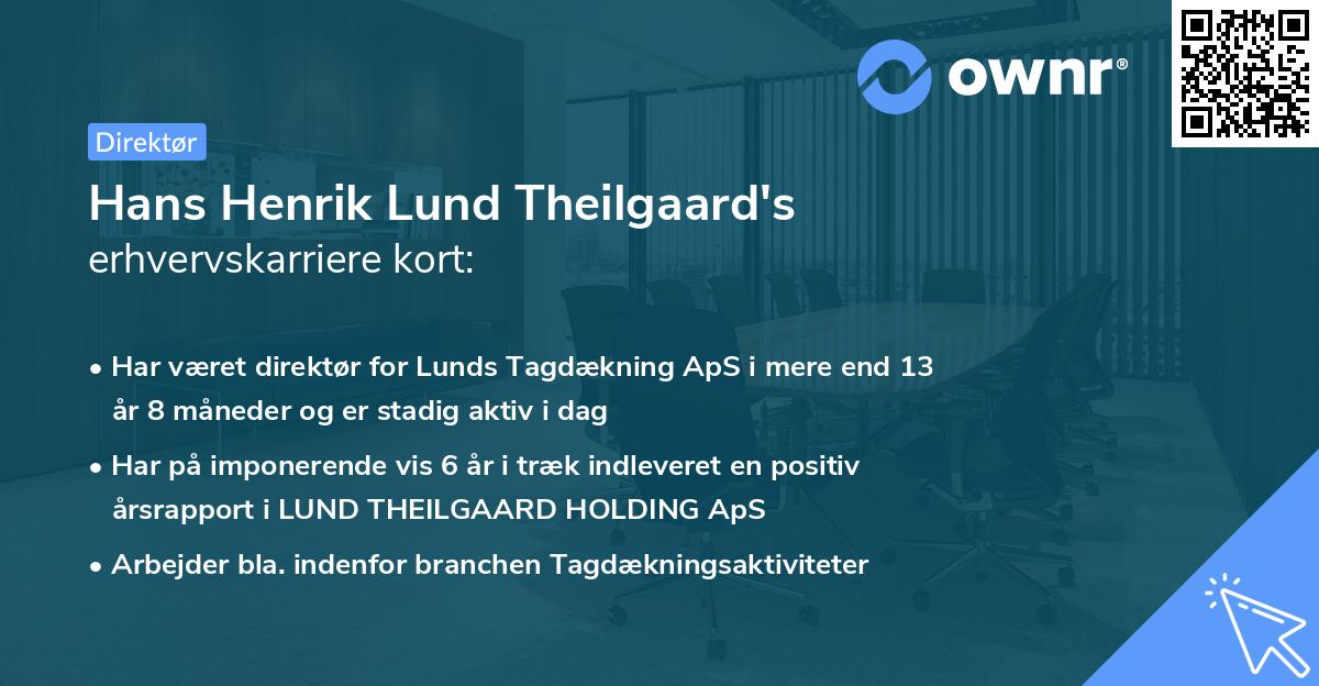 Hans Henrik Lund Theilgaard's erhvervskarriere kort