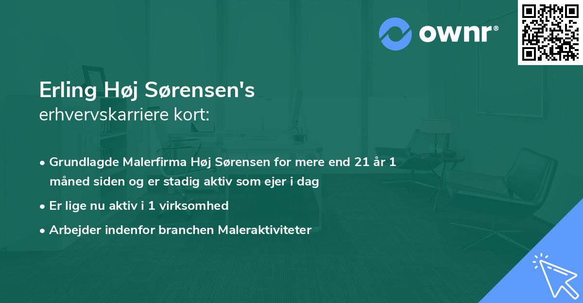 Erling Høj Sørensen's erhvervskarriere kort