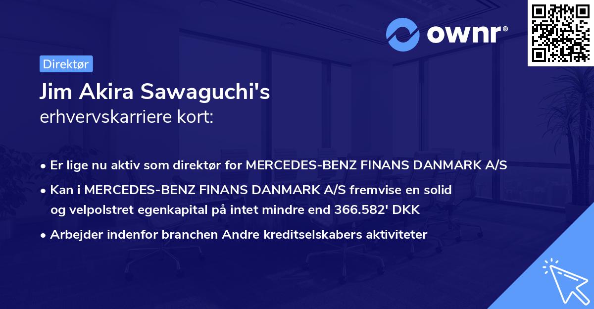 Jim Akira Sawaguchi's erhvervskarriere kort