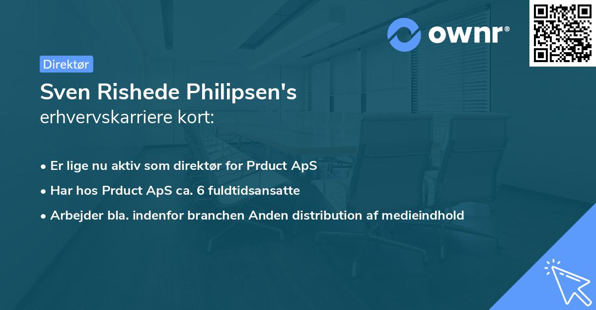 Sven Rishede Philipsen's erhvervskarriere kort