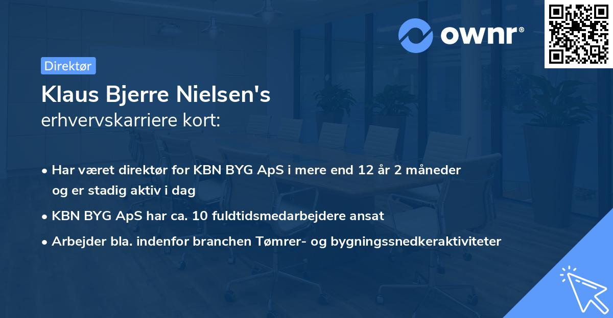 Klaus Bjerre Nielsen's erhvervskarriere kort