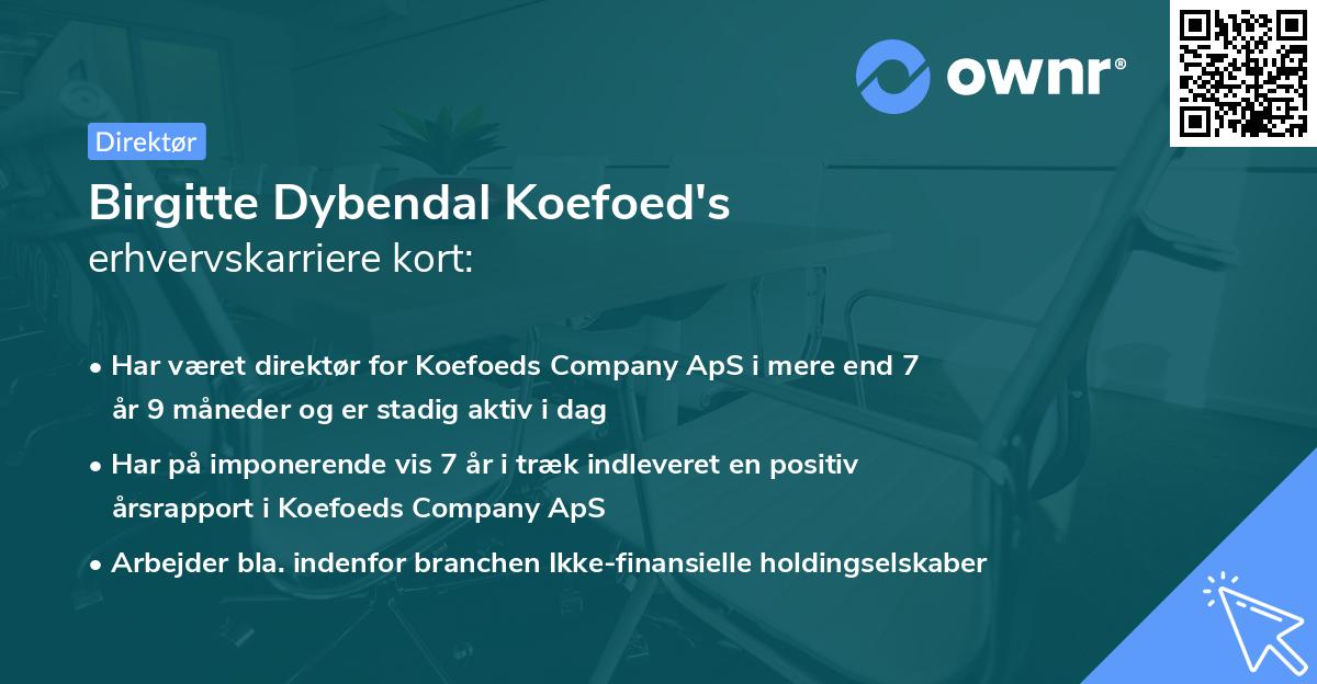 Birgitte Dybendal Koefoed's erhvervskarriere kort