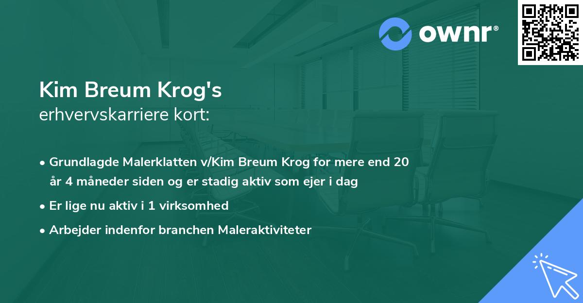 Kim Breum Krog's erhvervskarriere kort