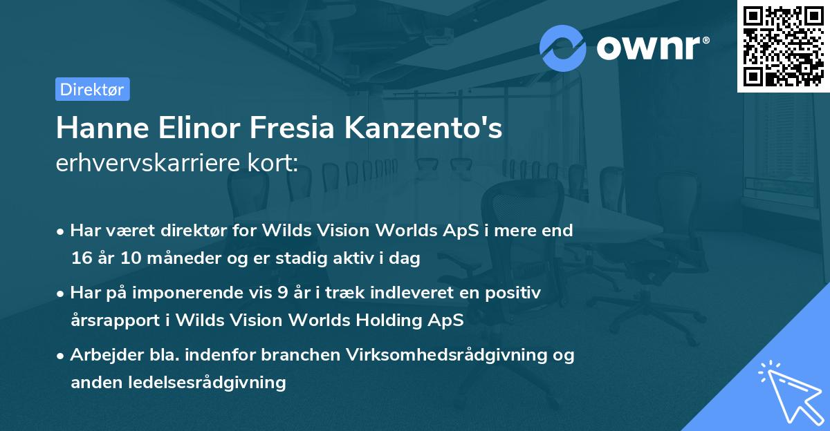 Hanne Elinor Fresia Kanzento's erhvervskarriere kort