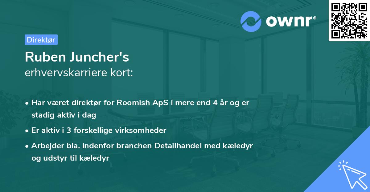 Ruben Juncher's erhvervskarriere kort