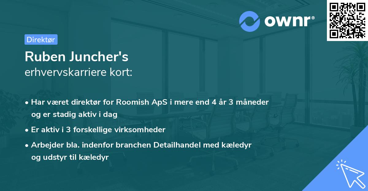 Ruben Juncher's erhvervskarriere kort