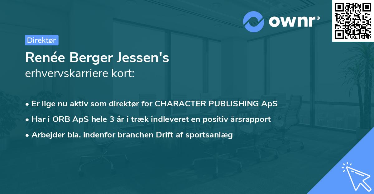 Renée Berger Jessen's erhvervskarriere kort
