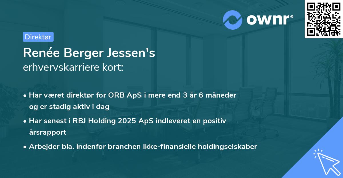Renée Berger Jessen's erhvervskarriere kort