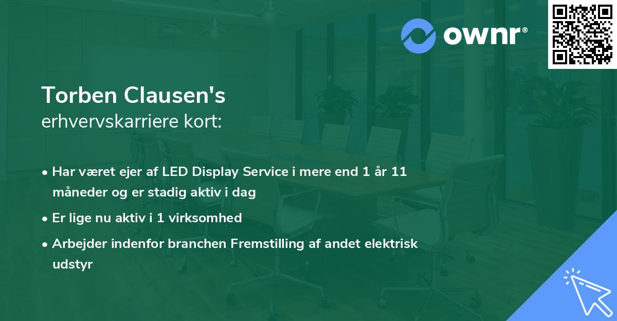 Torben Clausen's erhvervskarriere kort