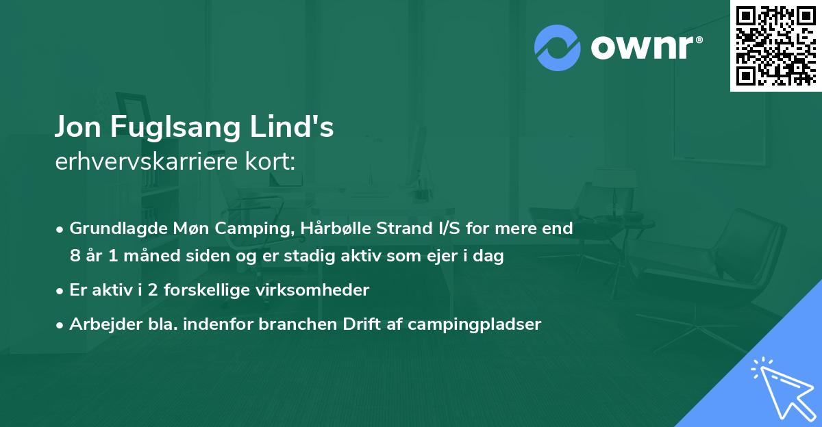 Jon Fuglsang Lind's erhvervskarriere kort