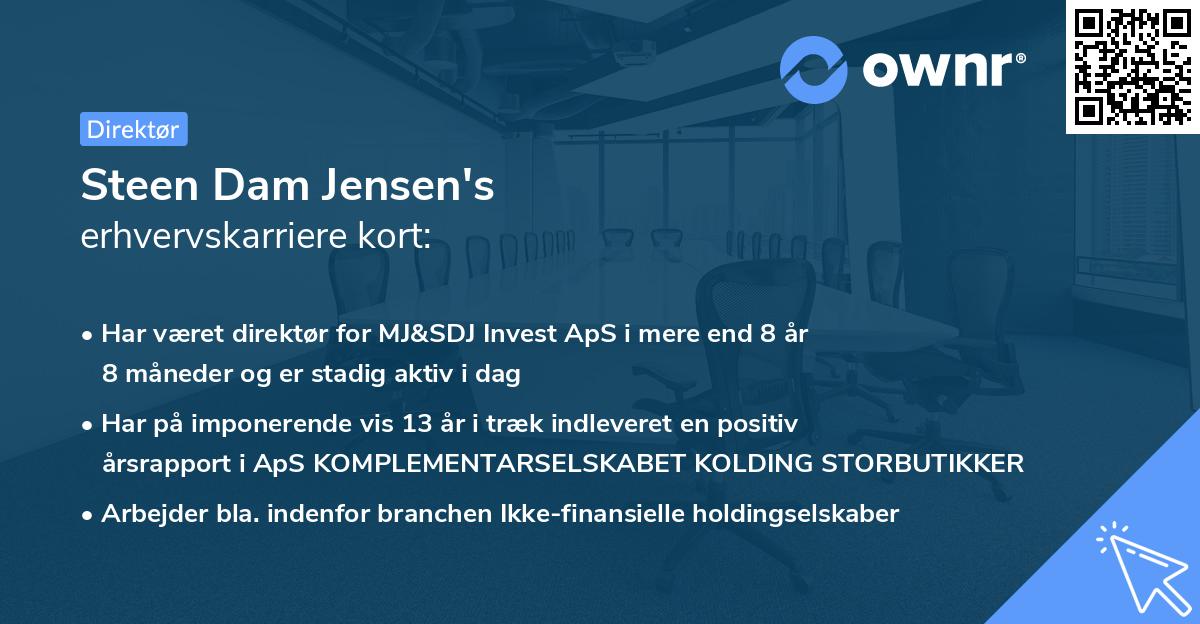 Steen Dam Jensen's erhvervskarriere kort
