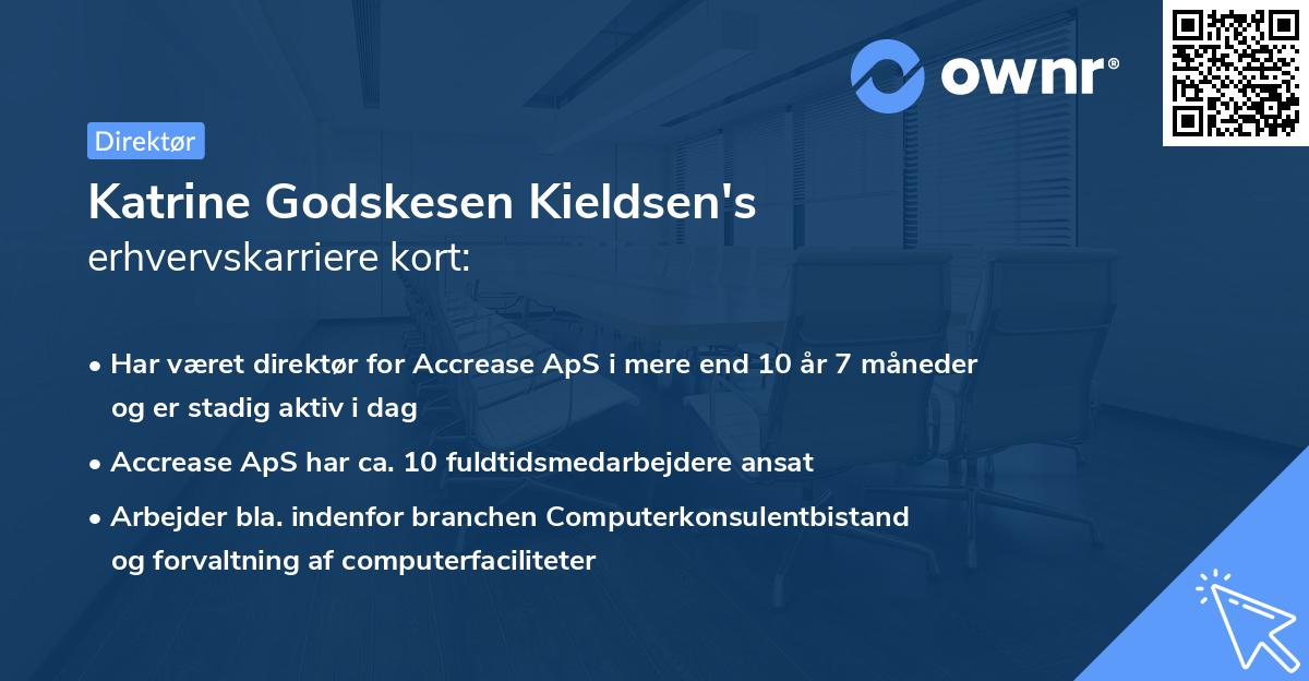 Katrine Godskesen Kieldsen's erhvervskarriere kort